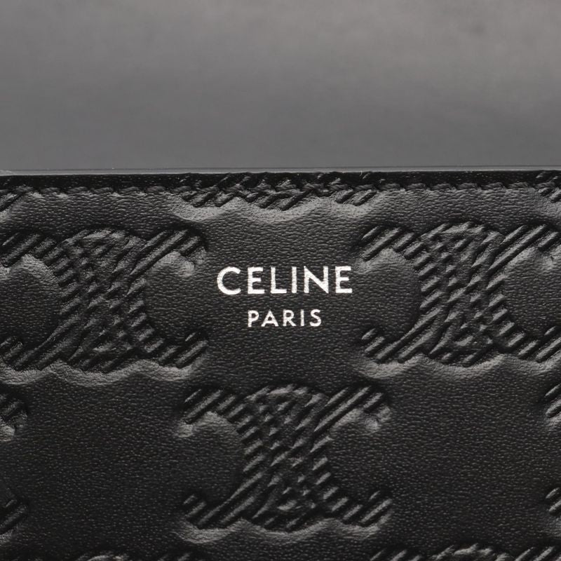 Celine Shoulder Bag Triomphe Horizontal Sleeve 10k773fqd Black Leather Triomphe