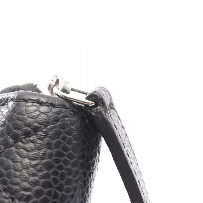 Chanel Round Long Wallet Classic Long Zip Wallet Matelasse Ap0242 Black Calf