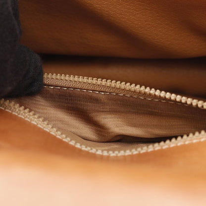 Celine Shoulder Bag Macadam Dark Brown/brown PVC Coated Canvas Leather Macadam