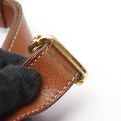 Celine Shoulder Bag Macadam Dark Brown/brown PVC Coated Canvas Leather Macadam