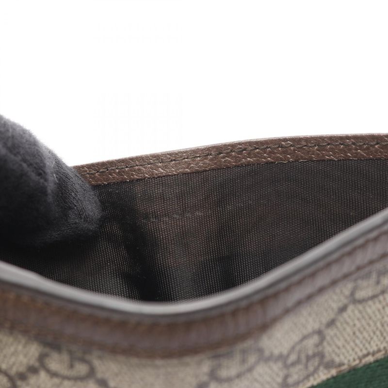 Gucci W Hook Wallet Ophidia GG French Flap Wallet Sherry Line 523173 Beige/brown