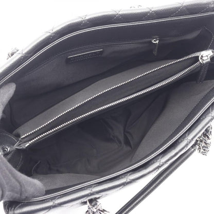 Chanel Tote Bag Matelasse A93925 Black Calf Leather Matelasse Chain Tote Women