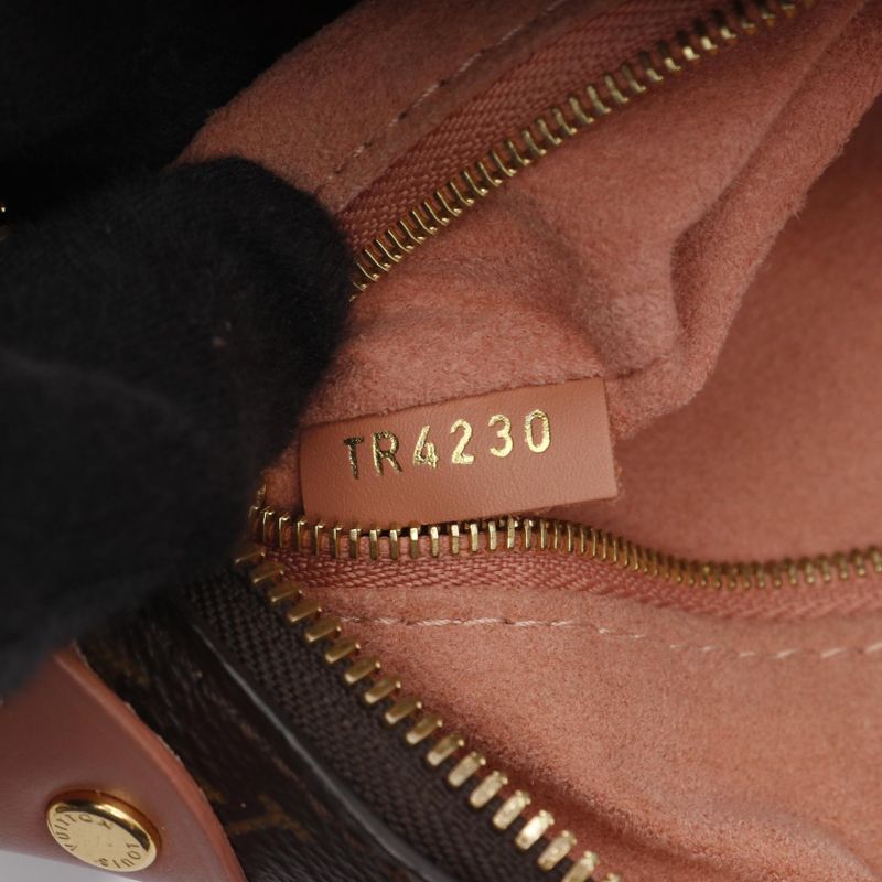 Louis Vuitton Handbag Petite Mal Souple M45531 Pêche PVC Coated Canvas Leather