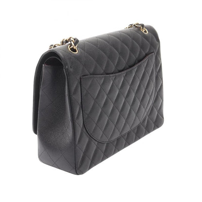 Chanel Shoulder Bag Matelasse 34 Classic Maxi W Flap A58601 Black Calf Leather
