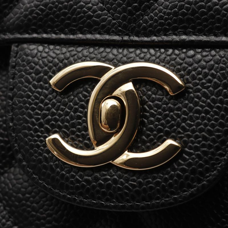 Chanel Shoulder Bag Matelasse 34 Classic Maxi W Flap A58601 Black Calf Leather