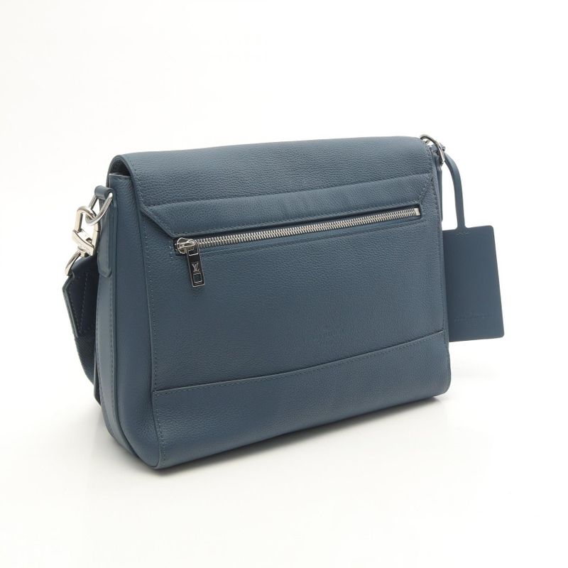 Louis Vuitton Shoulder Bag Take Off Messenger M23709 Blue Leather Take Off