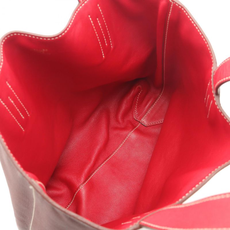 Hermes Tote Bag Double Sens 28 Rouge Ash/rouge Cazac Leather Double Sens 28