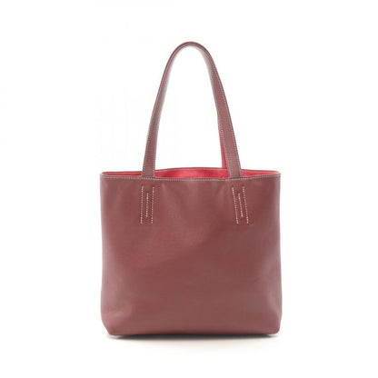 Hermes Tote Bag Double Sens 28 Rouge Ash/rouge Cazac Leather Double Sens 28