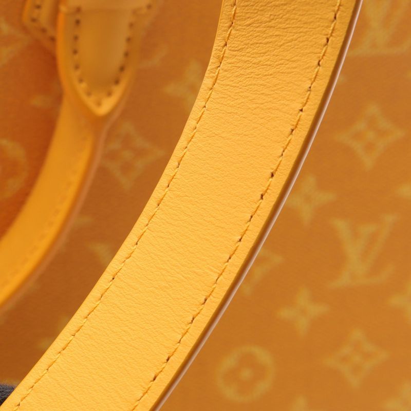 Louis Vuitton Tote Bag Sac Pla 24H M12683 Yellow PVC Coated Canvas Leather Sac