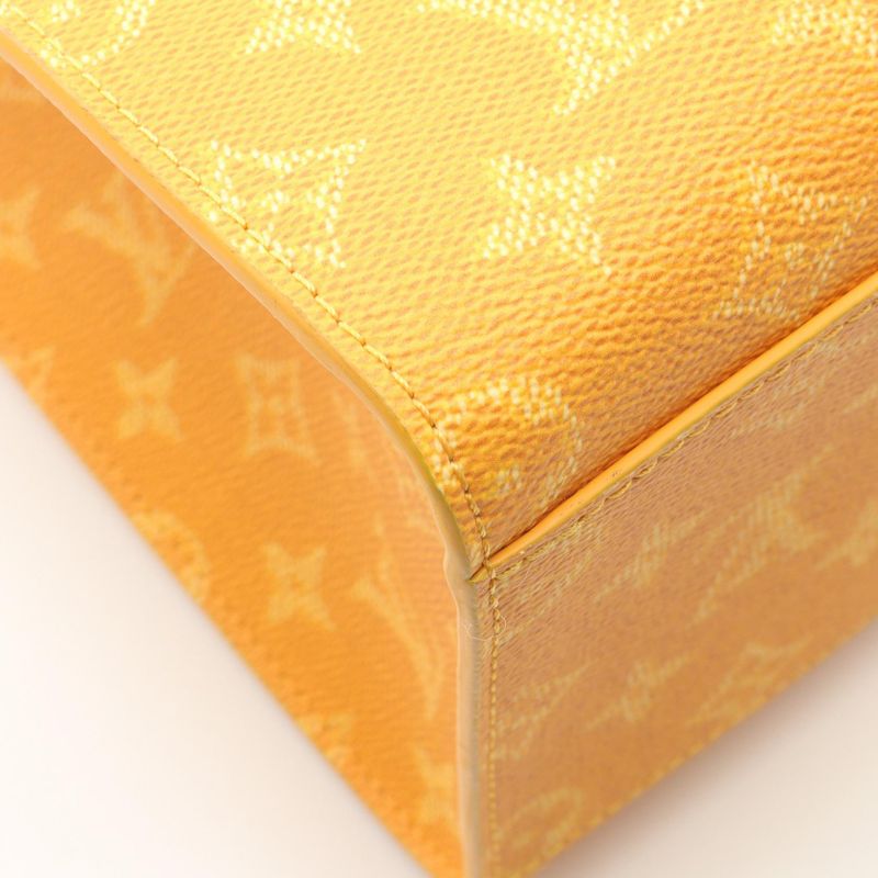 Louis Vuitton Tote Bag Sac Pla 24H M12683 Yellow PVC Coated Canvas Leather Sac