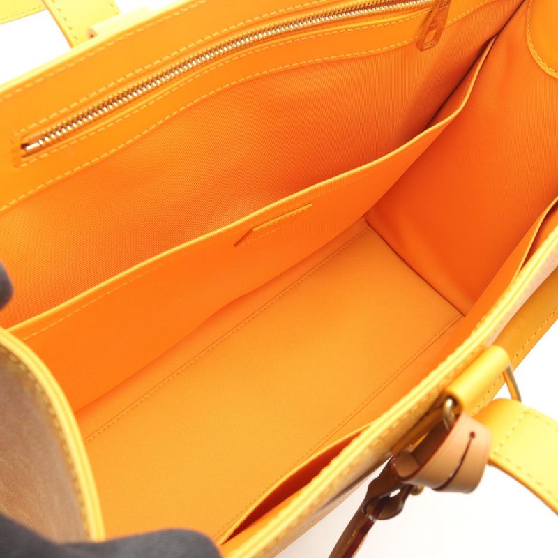 Louis Vuitton Tote Bag Sac Pla 24H M12683 Yellow PVC Coated Canvas Leather Sac