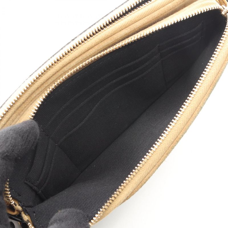 Chanel Shoulder Bag Matelasse Phone Case Ap4743 Black/camel Lambskin Suede