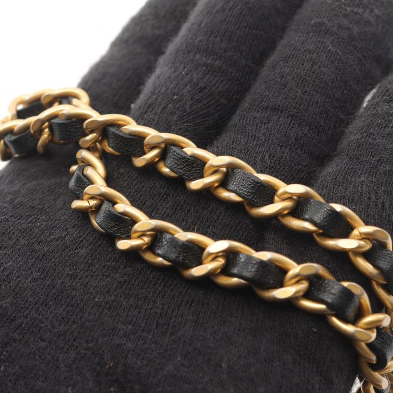 Chanel Shoulder Bag Matelasse Phone Case Ap4743 Black/camel Lambskin Suede