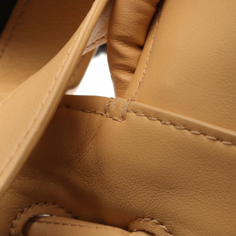 Bottega Veneta Handbag BEAK Beige Leather BEAK Handbag Women Used A