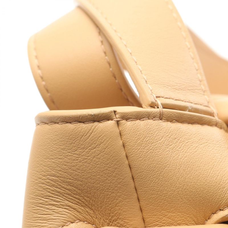 Bottega Veneta Handbag BEAK Beige Leather BEAK Handbag Women Used A