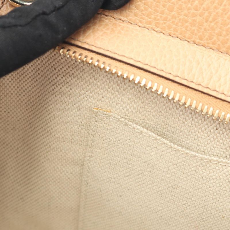 Gucci Handbag Soho Interlocking G 607722 Beige Leather Soho Interlocking 2way