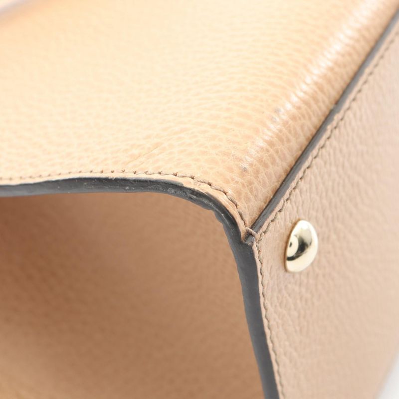 Gucci Handbag Soho Interlocking G 607722 Beige Leather Soho Interlocking 2way