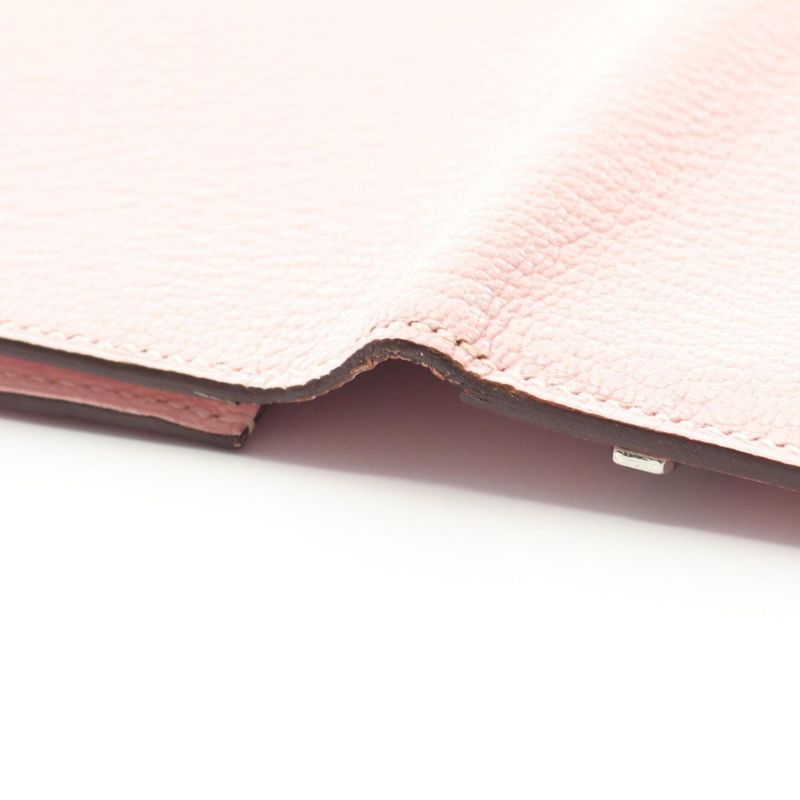 Hermes Bifold Long Wallet Bearn Souffle Rose Sakura Leather Bearn Souffle Rose