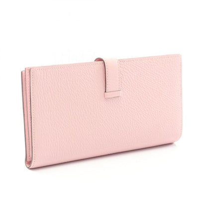 Hermes Bifold Long Wallet Bearn Souffle Rose Sakura Leather Bearn Souffle Rose