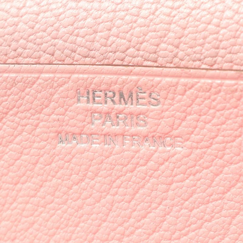 Hermes Bifold Long Wallet Bearn Souffle Rose Sakura Leather Bearn Souffle Rose