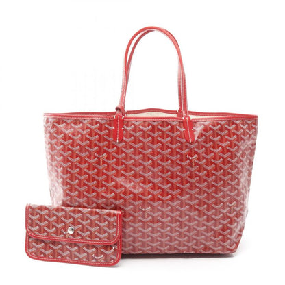 Goyard Tote Saint Louis PM St Louis AMA Red PVC Coated Canvas Leather Purse Bag