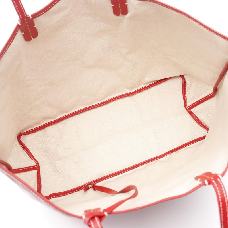 Goyard Tote Saint Louis PM St Louis AMA Red PVC Coated Canvas Leather Purse Bag