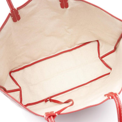 Goyard Tote Saint Louis PM St Louis AMA Red PVC Coated Canvas Leather Purse Bag