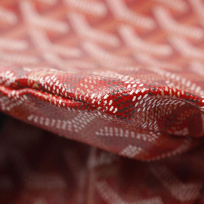 Goyard Tote Saint Louis PM St Louis AMA Red PVC Coated Canvas Leather Purse Bag