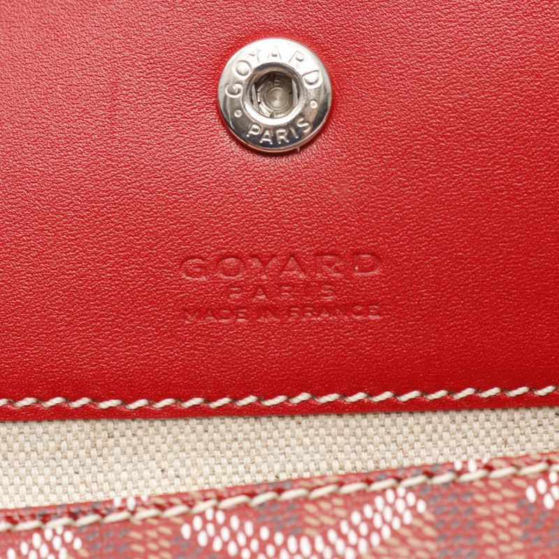 Goyard Tote Saint Louis PM St Louis AMA Red PVC Coated Canvas Leather Purse Bag
