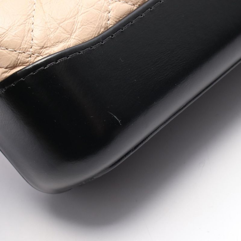 Chanel Shoulder Bag Gabrielle De Chanel Small Hobo A91810 Beige/black Leather