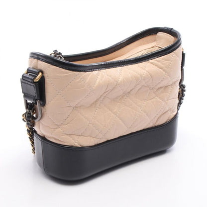 Chanel Shoulder Bag Gabrielle De Chanel Small Hobo A91810 Beige/black Leather