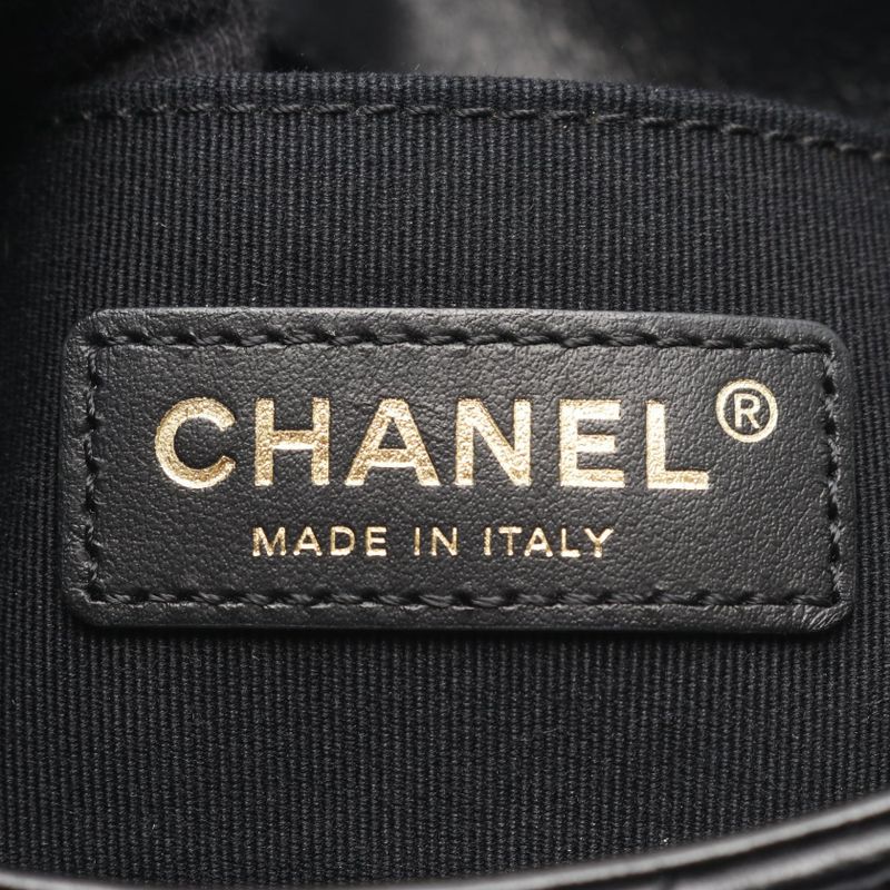 Chanel Shoulder Bag Mini Matelasse As3205 Black Lambskin Matelasse Small Flap