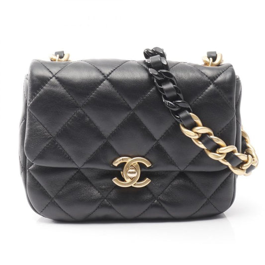 Chanel Shoulder Bag Mini Matelasse As3205 Black Lambskin Matelasse Small Flap