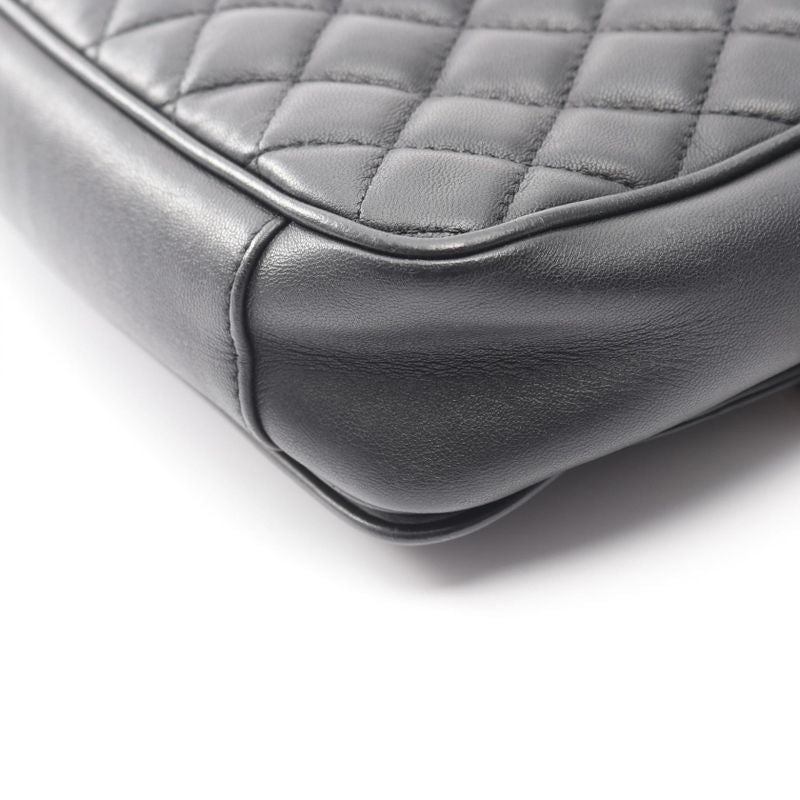 Chanel Shoulder Bag Matelasse A57896 Black Lambskin Matelasse Chain Shoulder