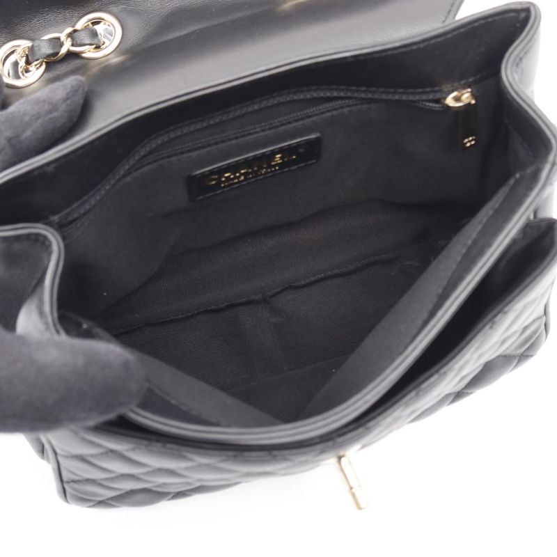 Chanel Shoulder Bag Matelasse A57896 Black Lambskin Matelasse Chain Shoulder