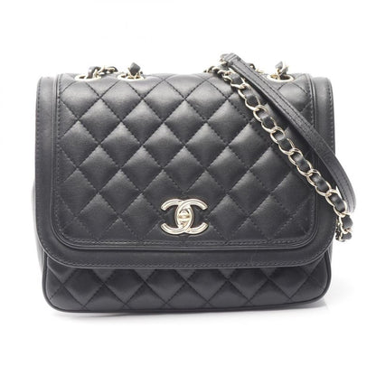 Chanel Shoulder Bag Matelasse A57896 Black Lambskin Matelasse Chain Shoulder