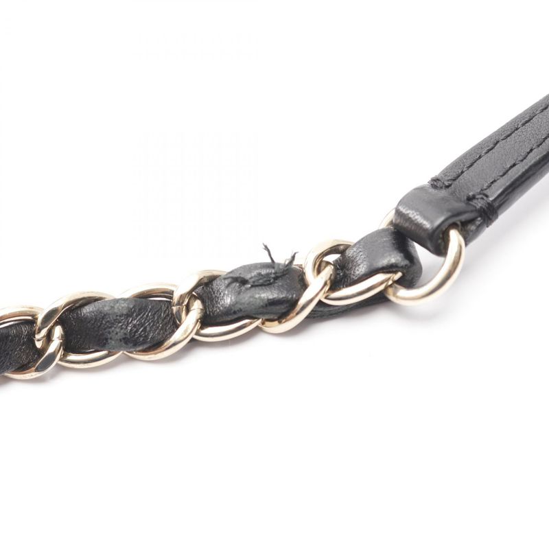 Chanel Shoulder Bag Matelasse A57896 Black Lambskin Matelasse Chain Shoulder