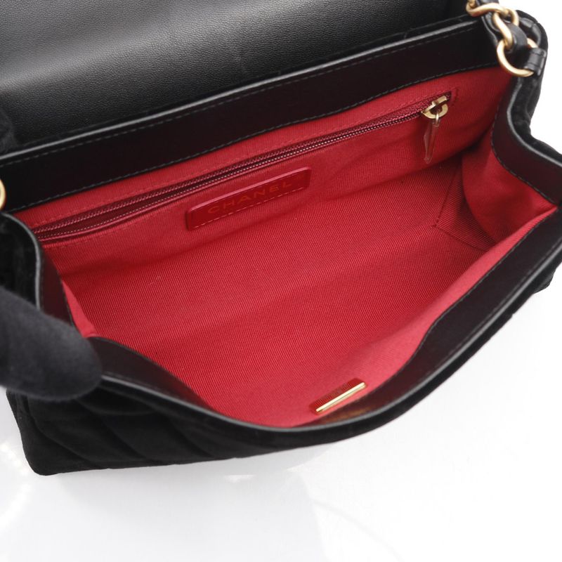 Chanel Shoulder Bag Matelasse Black Fabric Matelasse Chain Shoulder Women Used A