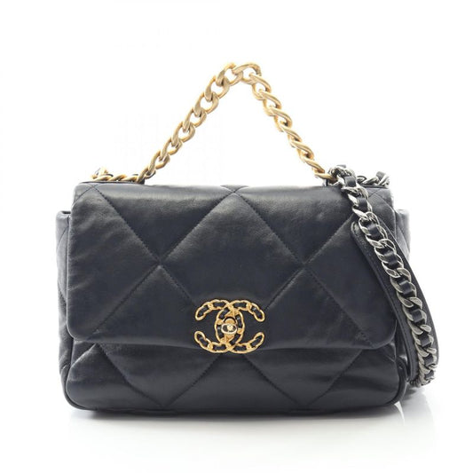 Chanel Shoulder Bag 19 Dizneuf Matelasse As1160 Navy Lambskin (sheepskin)