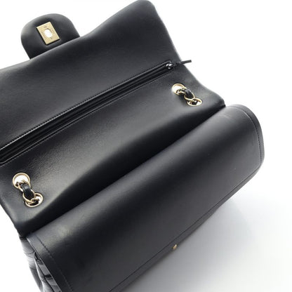 Chanel Shoulder Bag Matelasse W Flap Navy Lambskin Deca Matelasse Chain