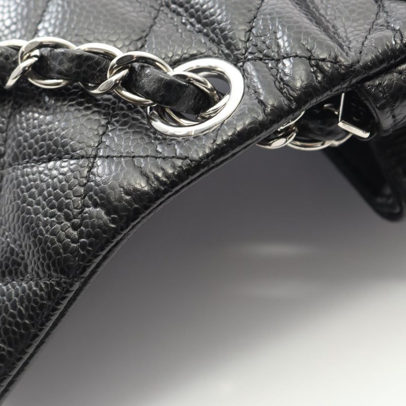 Chanel Shoulder Bag Mini Matelasse Black Leather Calf Mini Matelasse Chain