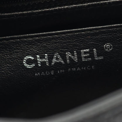 Chanel Shoulder Bag Mini Matelasse Black Leather Calf Mini Matelasse Chain