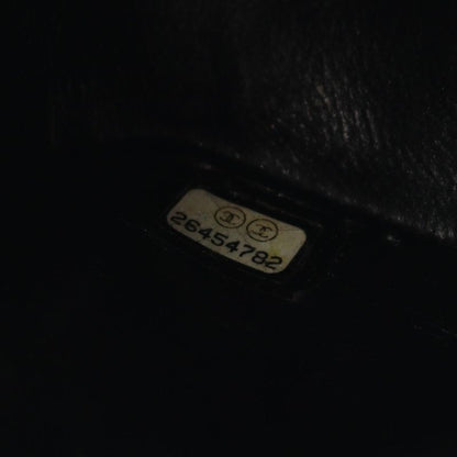 Chanel Shoulder Bag Mini Matelasse Black Leather Calf Mini Matelasse Chain