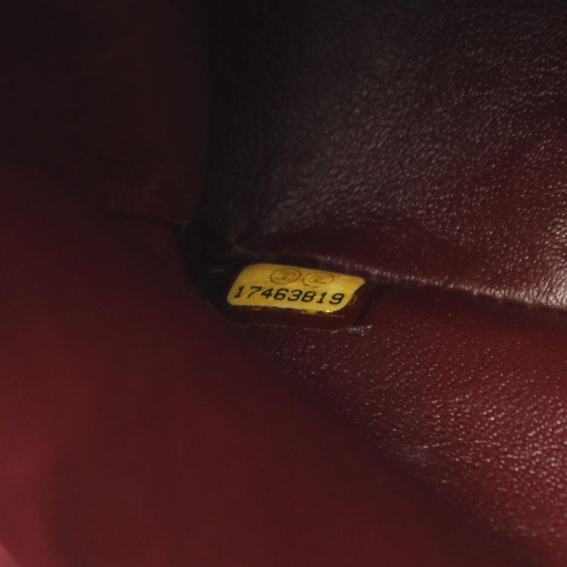 Chanel Shoulder Bag Matelasse W Flap Black Leather Calf Matelasse Double Flap