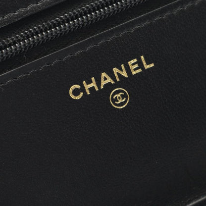 Chanel Shoulder Bag Matelasse Black Lambskin (sheepskin) Matelasse Chain Wallet