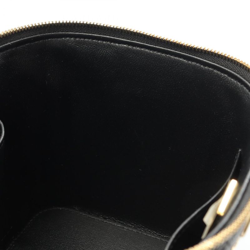 Chanel Shoulder Bag Matelasse Black Leather Calf Matelasse Vanity Chain