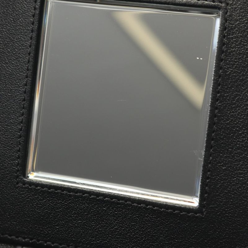 Chanel Shoulder Bag Matelasse Black Leather Calf Matelasse Vanity Chain