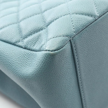 Chanel Tote Bag Matelasse Grand Shopping GST Blue Gray Leather Calf GST Chain