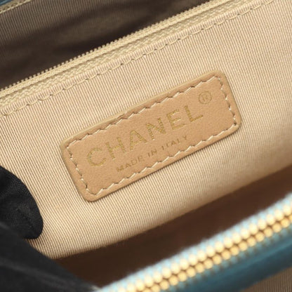 Chanel Tote Bag Matelasse Grand Shopping GST Blue Gray Leather Calf GST Chain