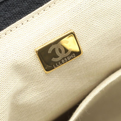 Chanel Tote Bag Deauville Small As3257 Black Canvas Leather Deauville Small